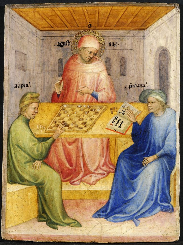 Nicolo_di_Pietro._Saint_Augustin_et_Alypius_reçoivent_la_visite_de_Ponticianus